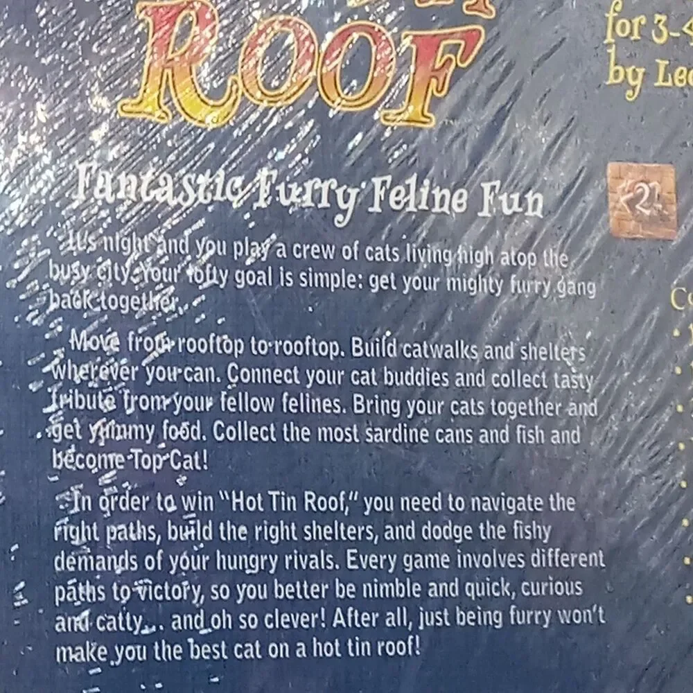 Mayfair HOT TIN ROOF Wood Cats Game Fantastic Feline NEW #4132 3-4 Players